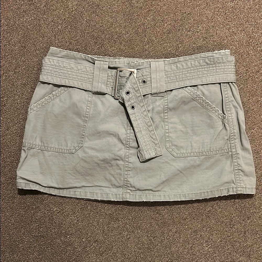 SO Tan Cream Mini Cargo Skirt